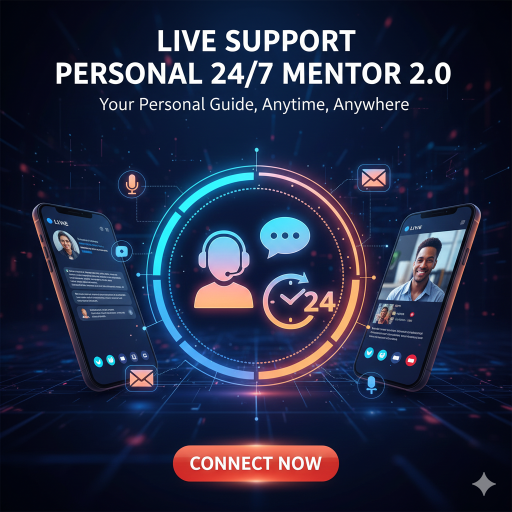 লাইভ সাপোর্ট পারসোনাল ২৪ ঘন্টা/২৪ মেন্টর 2.0। Live Support Personal 24 hours/24 Mentor 2.0.